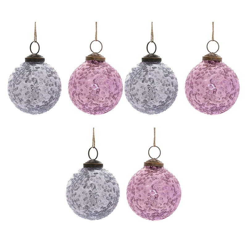 Melrose Distressed Glass Ball Ornament (Set of 6)