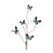 Melrose Blue and Black Wire Butterfly Spray (Set of 6)