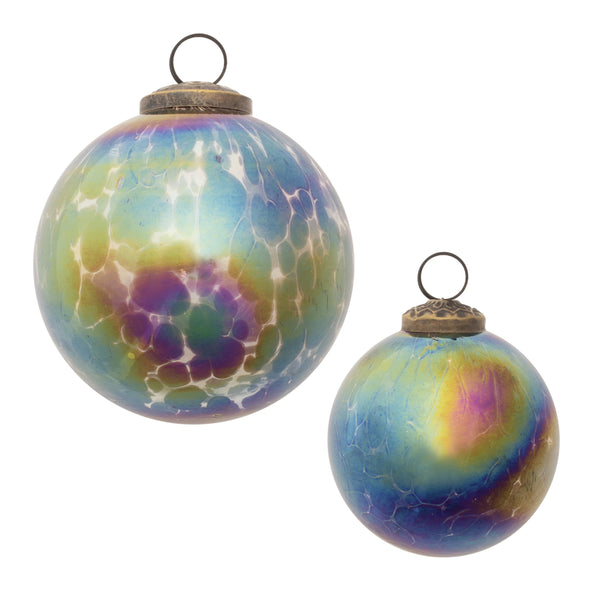 Melrose Iridescent Glass Ball Ornament (Set of 12)