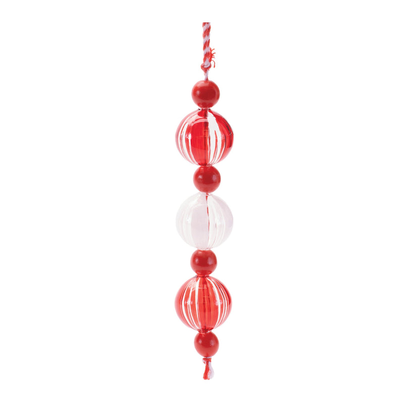 Melrose Striped Glass Mini Drop Ornaments – Set of 6