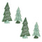 Melrose Ceramic Christmas Sentiment Pine Tree (Set of 4)