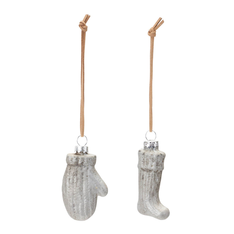 Melrose Glass Mitten and Stocking Ornament (Set of 12)