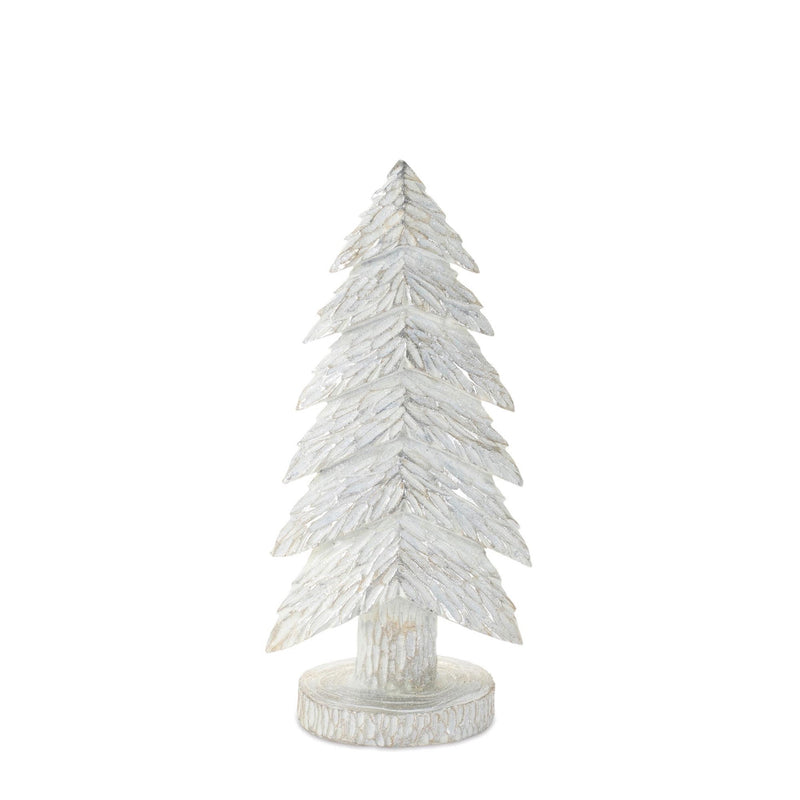 Melrose White Christmas Tabletop Trees (Set of 2)