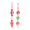 Melrose Striped Glass Mini Drop Ornaments – Set of 6