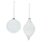 Melrose Clear Wavy Glass Ornament (Set of 6)