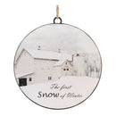 Metal First Snow Disc Ornament (Set of 12)