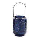 Melrose Snowflake Punched Metal Candle Lantern 9.5"H