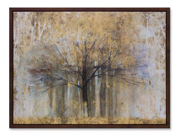 Melrose Painted Landscape Canvas Wall Decor with Wood Frame and Gold Finish 31.5