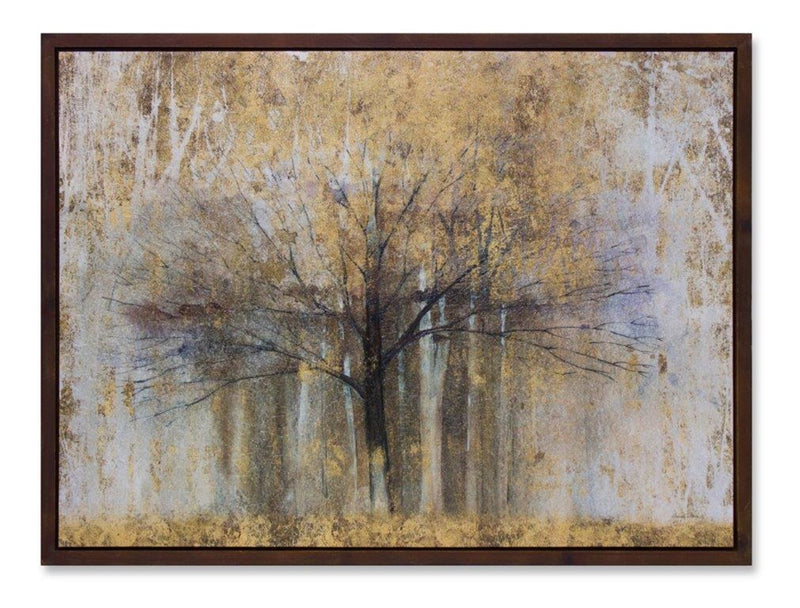 Melrose Painted Landscape Canvas Wall Decor with Wood Frame and Gold Finish 31.5