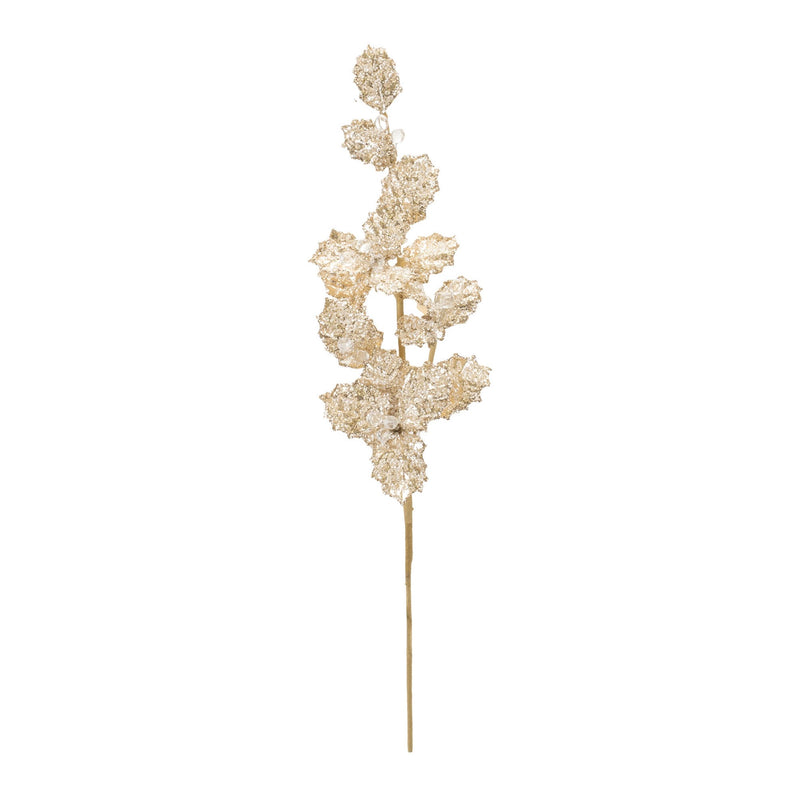 Melrose Beaded Holly Leaf Spray (Set of 2)