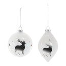Melrose Glittered Glass Deer Ornament (Set of 6)