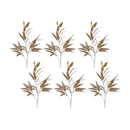 Melrose Gold Long Blade Eucalyptus Leaf Spray (Set of 6)