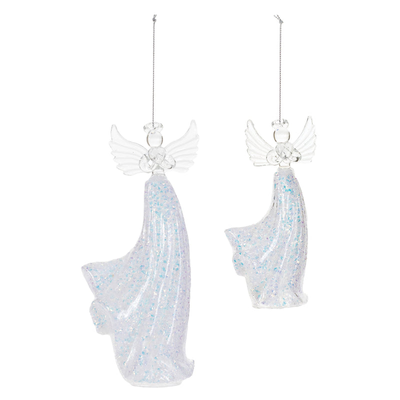 Melrose Iridescent Glass Angel Ornament (Set of 6)