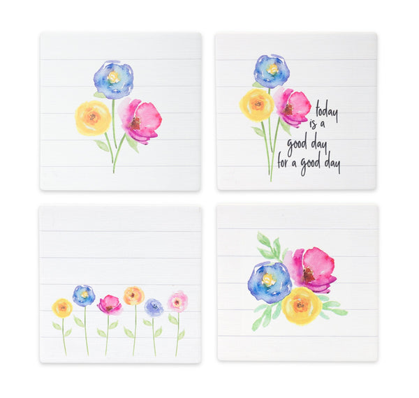 Melrose Floral Tile Coaster (Set of 12)