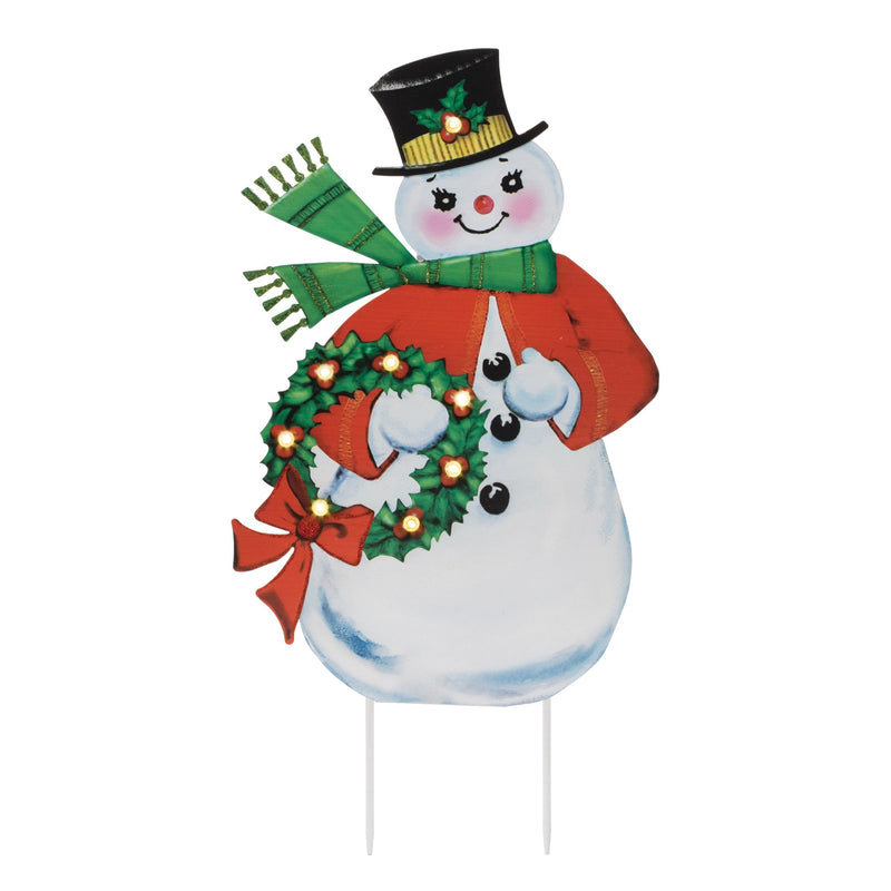 Melrose Nostalgic Snowman LED Display 24"H