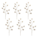 Melrose Glittered Silver Pinecone Spray (Set of 6)