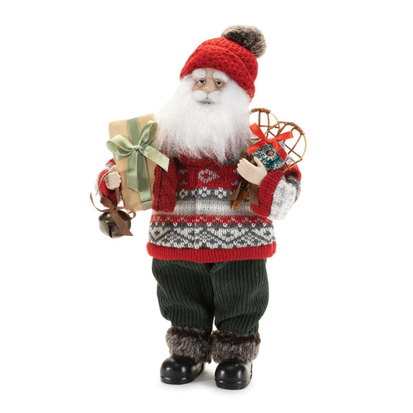 Melrose Ski Santa Character with Snow Shoes 12.5"H
