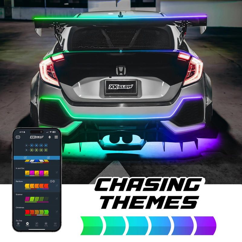 XKGlow 49" +  80" XKmax RGB Color Chasing Flexible Body Panel Gap St - MX-BG-PRO