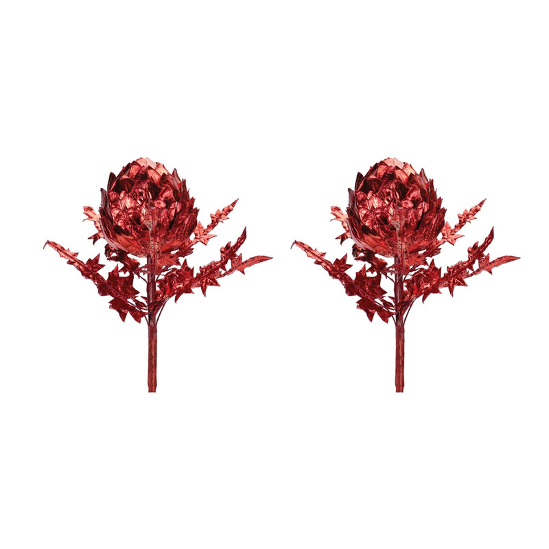 Melrose Metallic Artichoke Stem (Set of 2)