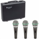 Samson Q6 - Dynamic Handheld Microphone 3-Pack with Carrying Case