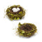 Melrose Natural Twig Bird Nest with Speckled Egg Accent (Set of 4)