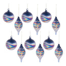Melrose Iridescent Swirled Glass Ornament (Set of 12)