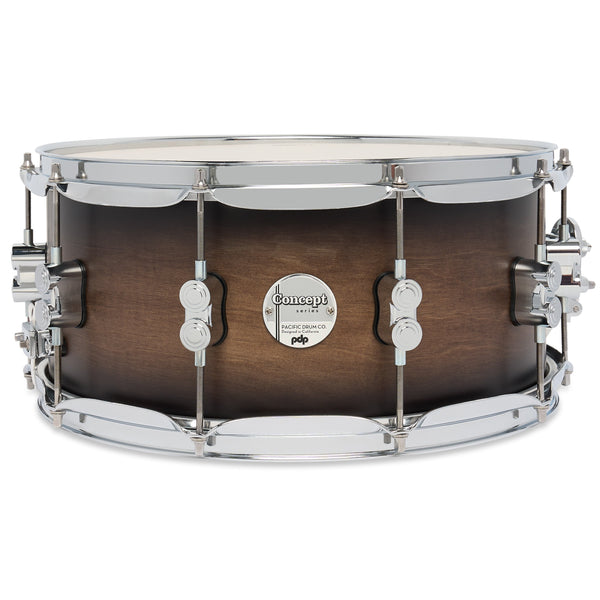 PDP Concept Maple 6.5x14 Snare Satin Charcoal Burst Lacquer PDCM6514SSSCB