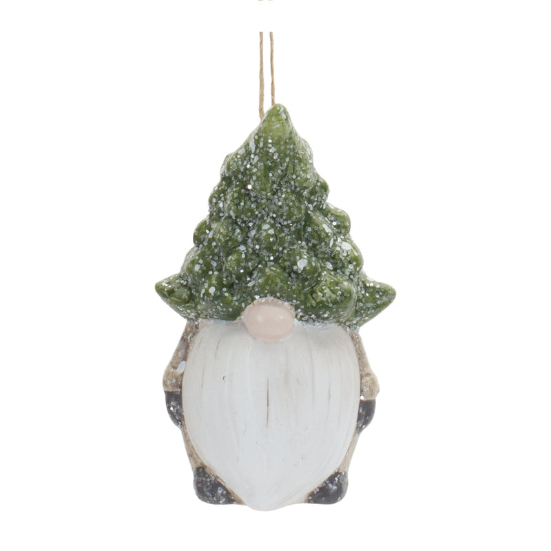 Melrose Terra Cotta Gnome with Pine Tree Hat Ornament (Set of 6)