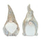 Melrose Modern Terra Cotta Gnome Figurine with Marble Finish (Set of 2)