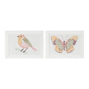 Melrose Framed Bird and Butterfly Wall Plaque, Wood