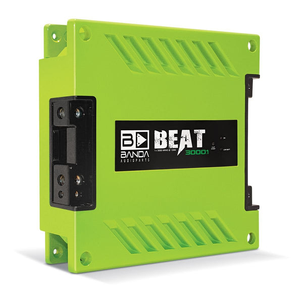 Banda BEAT3000.1GREEN 3000W RMS 1ch 1Ω Green Amplifier Subwoofer Subsonic Filter