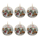 Melrose Merry Christmas Woodland Disc Ornament (Set of 6)