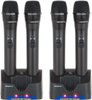 VocoPro Rechargeable 4-Channel UHF Wireless Microphone System - UHF580510