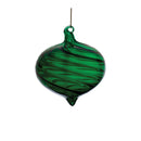 Melrose Emerald Green Swirl Glass Ornament (Set of 6)