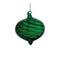 Melrose Emerald Green Swirl Glass Ornament (Set of 6)