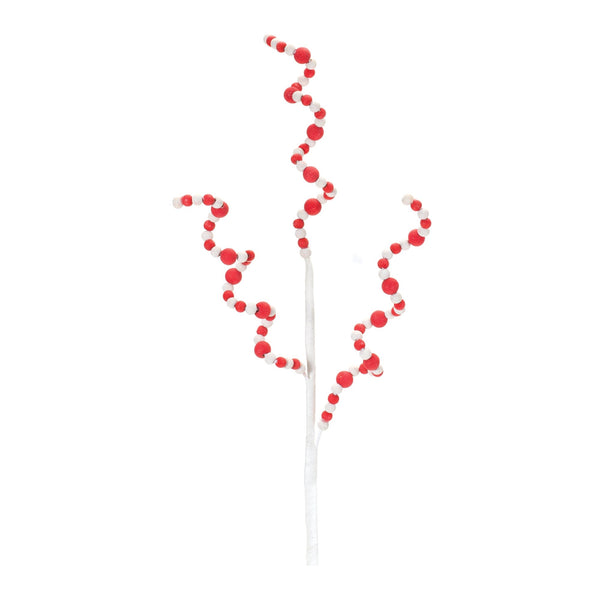 Melrose Wood Bead Swirl Spray (Set of 6)