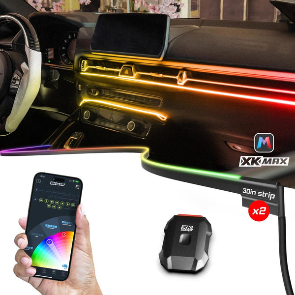 XKGlow XKmax  30" Fiber Optic Interior Ambient Light Strip App Cont - MX-FO-MINI