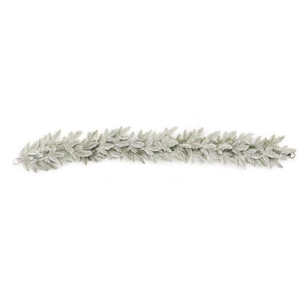 Melrose Flocked Pine Garland 6'L