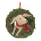 Melrose Playful Cat and Dog in Pine Wreath Ornament (Set of 4)