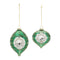 Melrose Vintage-Inspired Green Reflector Glass Ornaments – Set of 12