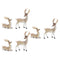 Melrose Mini Glittered Holiday Deer Figurine (Set of 6)
