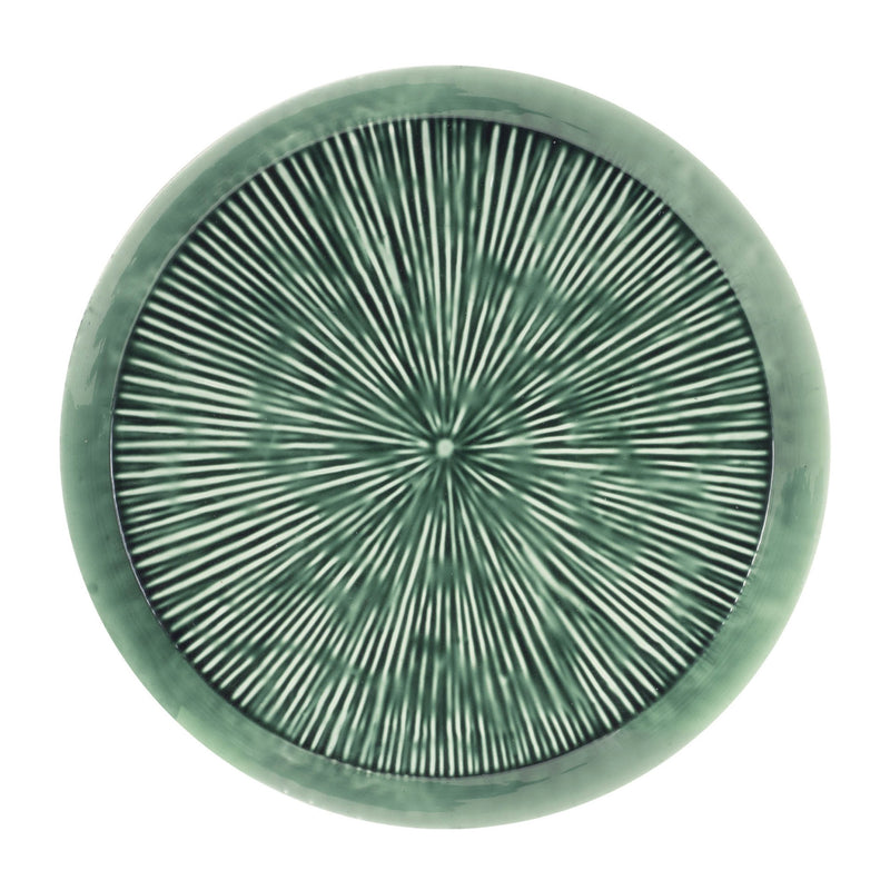 Melrose Round Etched Metal Tray 13.5"D