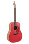 Ovation Applause Jump Slope Shoulder Dreadnought Acoustic Guitar - Lipstick Red