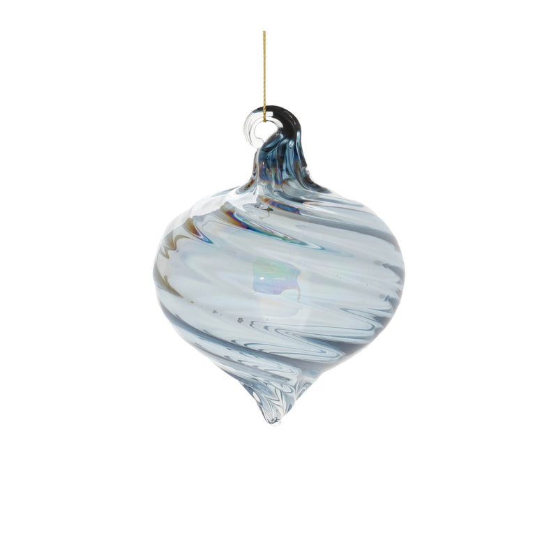 Melrose Iridescent Swirl Glass Ornament (Set of 12)