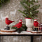Melrose Winter Cardinal Bird Figurine with Santa Boots and Hat (Set of 3)