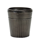 Melrose Pewter Metal Planter with Tapered Design Set of 3 Planter