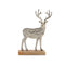 Melrose Metal Deer Silhouette with Wood Base (Set of 2)