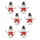 Melrose Glittered Snowman Figurine (Set of 6)