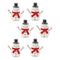 Melrose Glittered Snowman Figurine (Set of 6)