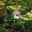 Melrose Mushroom Birdhouse with Wicker Design 8"H